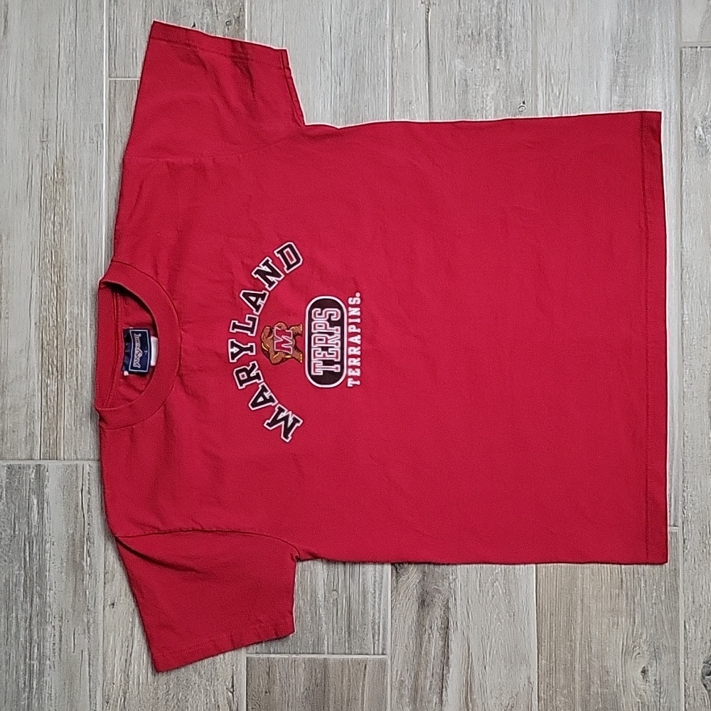 Maryland Terrapins Red Mascot tee shirt Jansport Youth Large